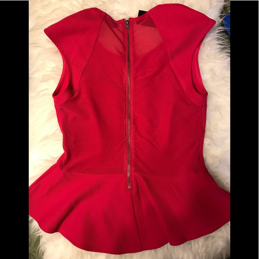 🛑 MATERIAL GIRL PEPLUM MESH TOP - Picture 3 of 8